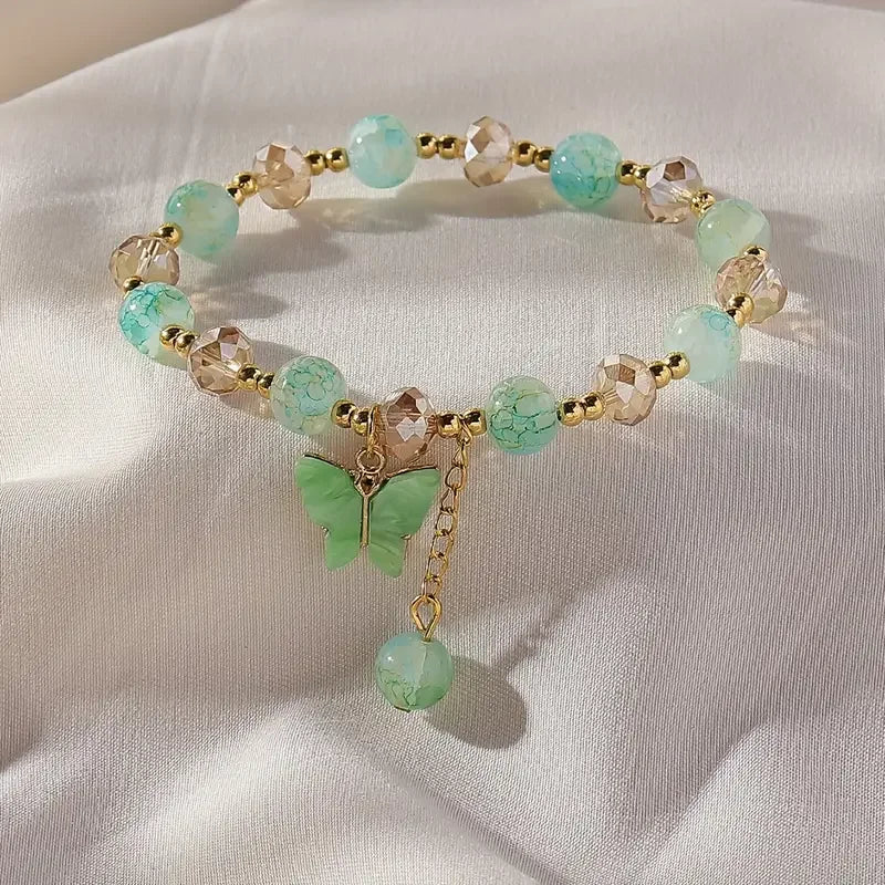 Beautiful Butterfly Beads Stretch Bracelet