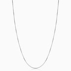 Bodega Box Necklace | White Gold