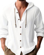 Harvey | Classic Hooded Long Sleeve Shirt