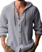 Harvey | Classic Hooded Long Sleeve Shirt