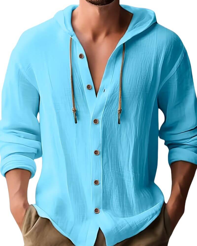 Harvey | Classic Hooded Long Sleeve Shirt