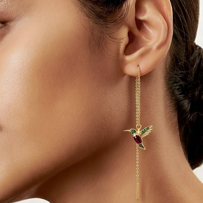 Colibri | Enamel Hummingbird Earrings