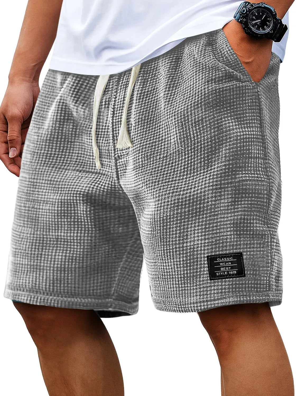 Oliver | Casual Waffle Summer Shorts