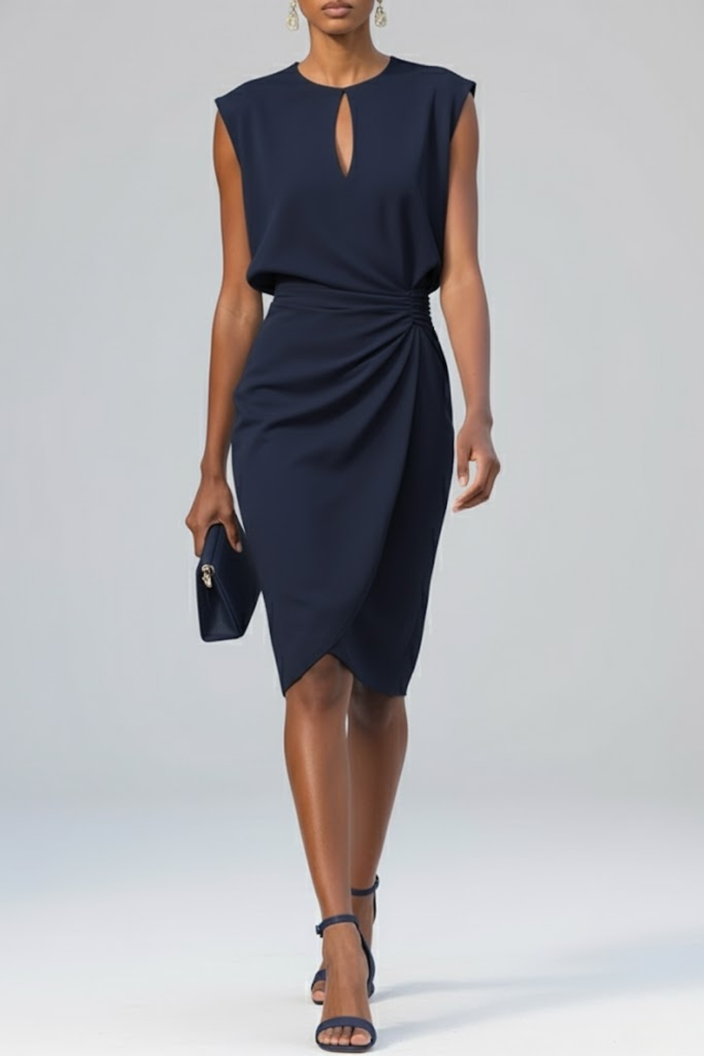 Muriel | Elegant Midi Draped Dress