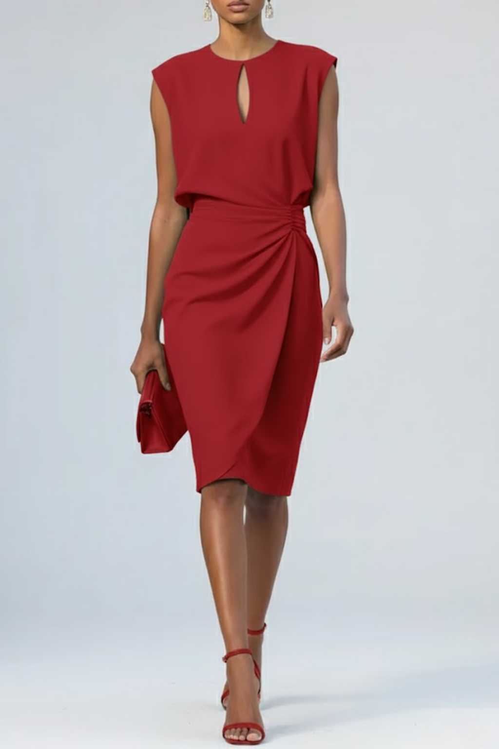 Muriel | Elegant Midi Draped Dress
