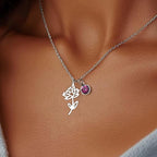 Birth Flower | Birthstone Necklace