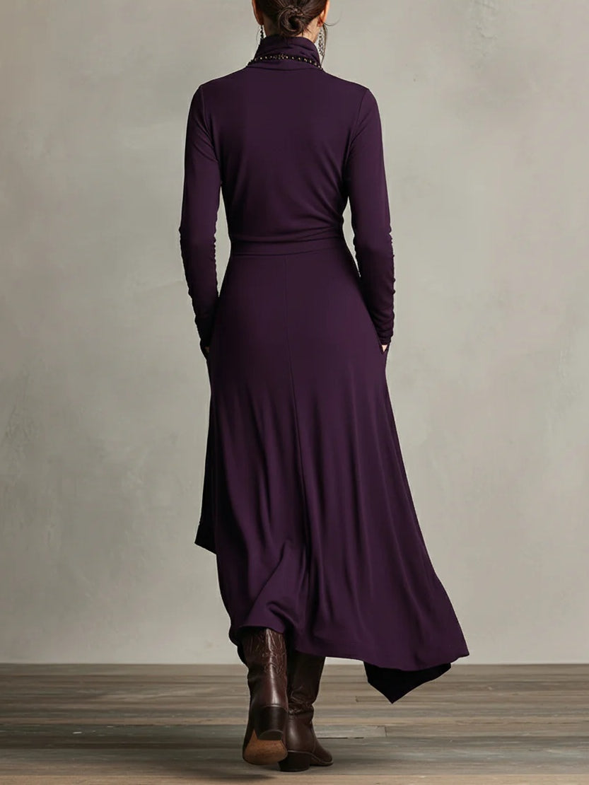 Hattie | Elegant High Neck Maxi Dress