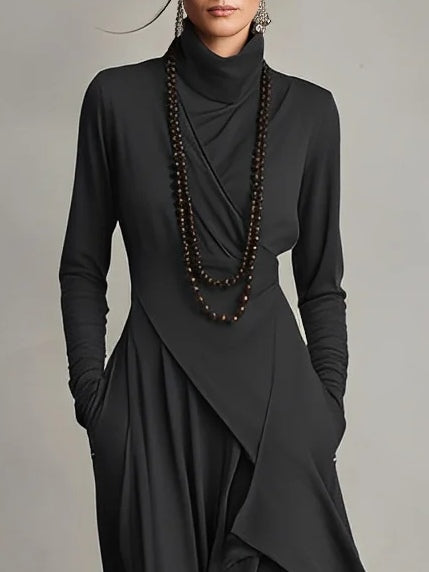 Hattie | Elegant High Neck Maxi Dress