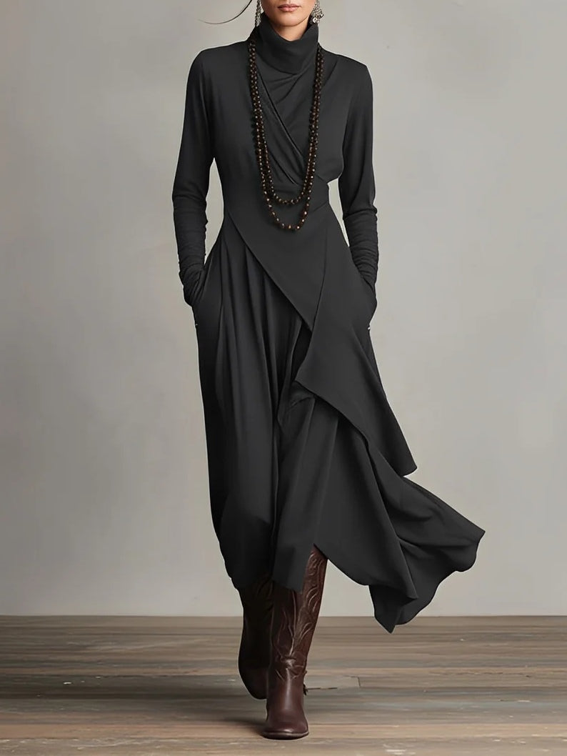 Hattie | Elegant High Neck Maxi Dress