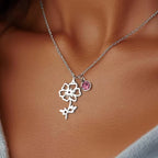 Birth Flower | Birthstone Necklace