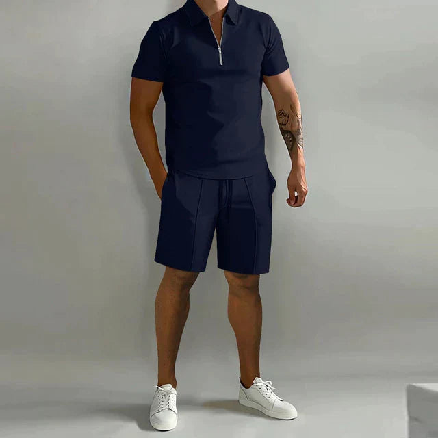 Caspher | Stylish Polo and Shorts Two-Piece Set