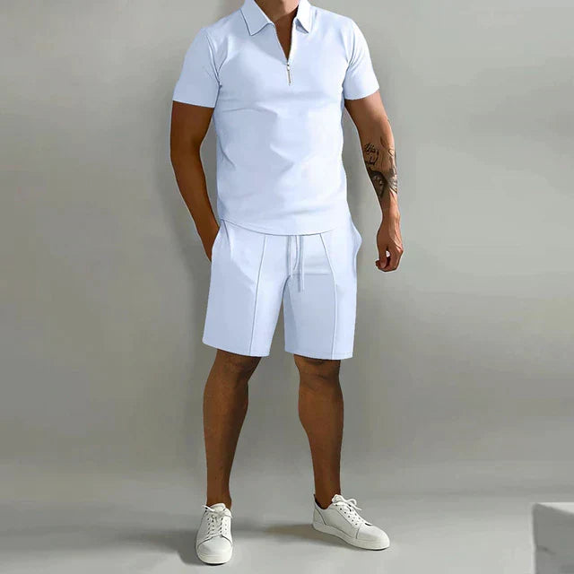 Caspher | Stylish Polo and Shorts Two-Piece Set