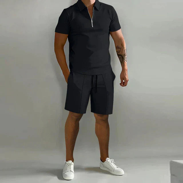 Caspher | Stylish Polo and Shorts Two-Piece Set