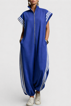 Gillian | Stylish Sleeveless Zip Neck Jumpsuit