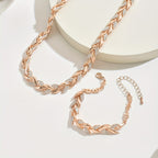 Hazel | Crystal Fishtail Necklace Set