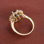Beatrice | Sapphire Halo Ring