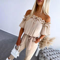 Georgia | Stylish Off Shoulder Tie-Waist Jumpsuit
