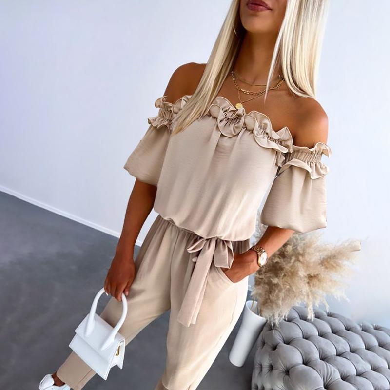 Georgia | Stylish Off Shoulder Tie-Waist Jumpsuit