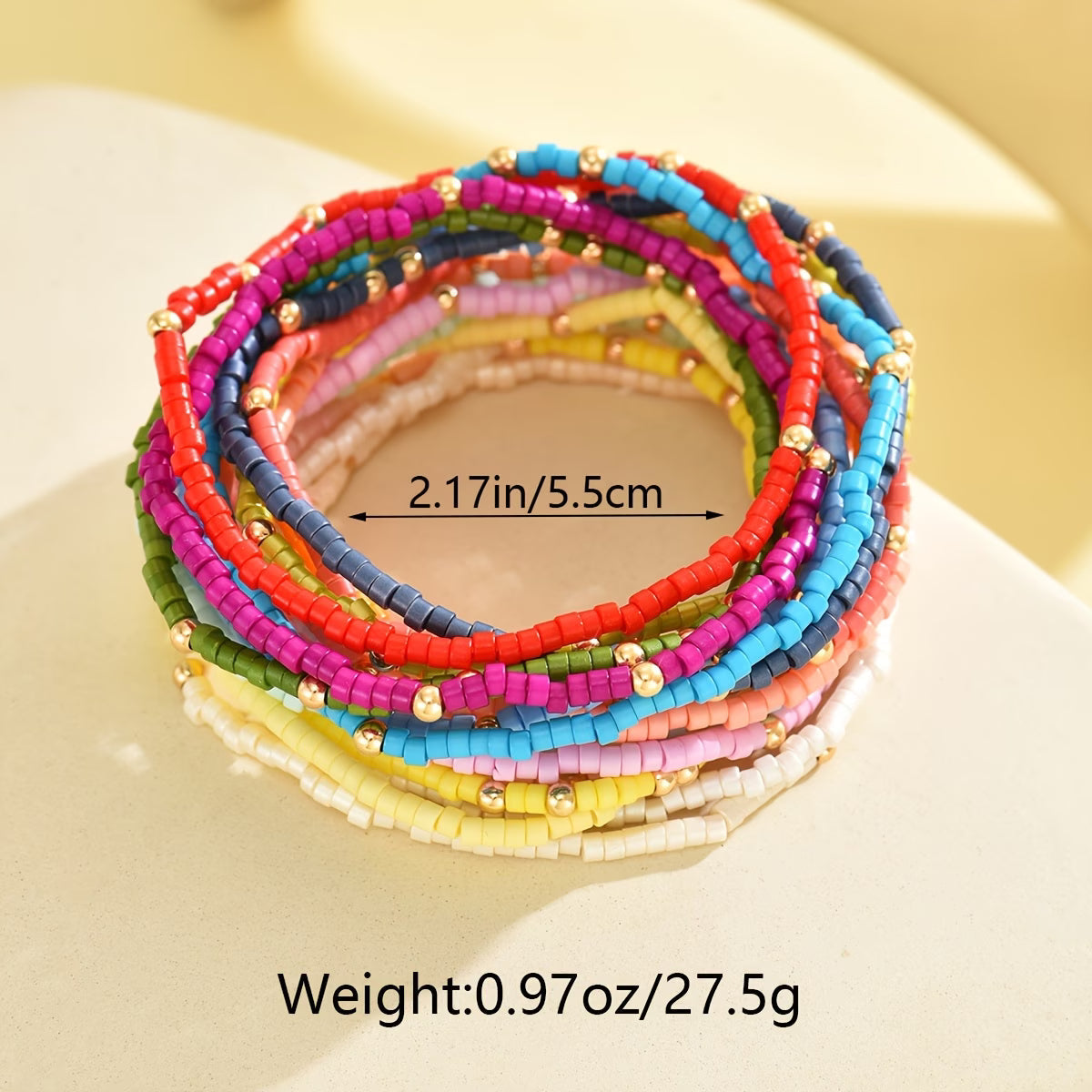 Boho Colorful Beaded Bracelet Set
