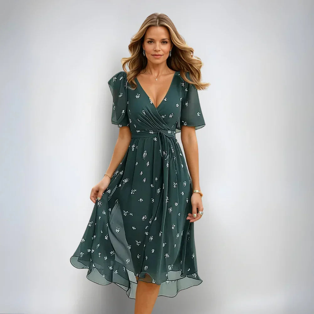 Camila | V-Neck Short Sleeve Summer Dress