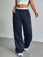 Lorraine | Casual Striped Wide Pants
