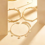 Dorothée | Layered Gold Anklet Set