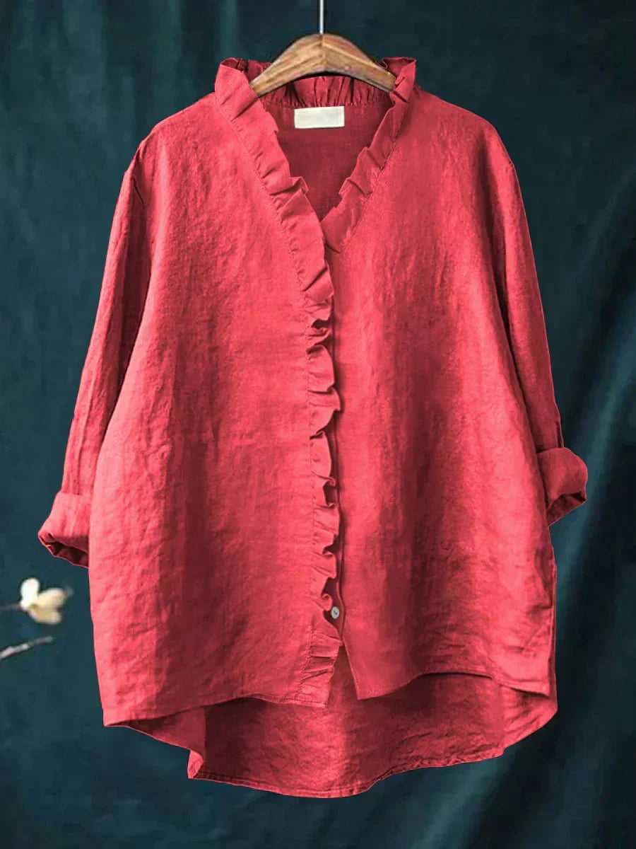 Felicia | Casual Ruffle V-Neck Blouse