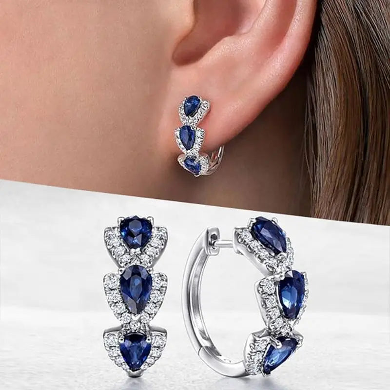 Reina | Sapphire Crest Earrings