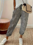 Darcie | Striped Wide-Leg Casual Pants