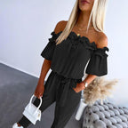 Georgia | Stylish Off Shoulder Tie-Waist Jumpsuit