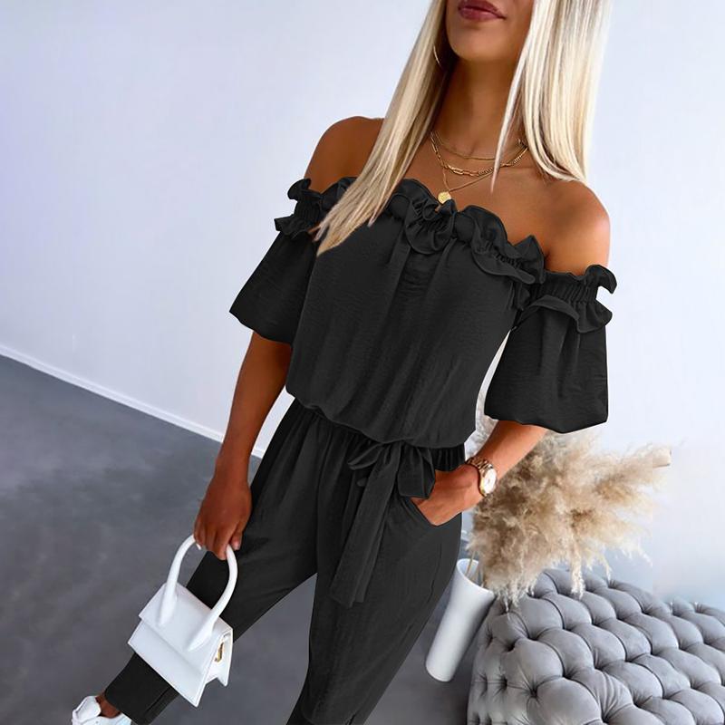 Georgia | Stylish Off Shoulder Tie-Waist Jumpsuit
