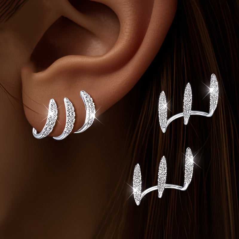Clarisse | Three-Stone Crystal Studs