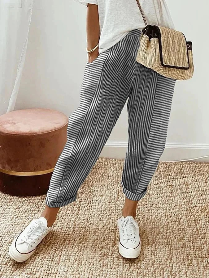 Rosie | Relaxed Striped Summer Pants