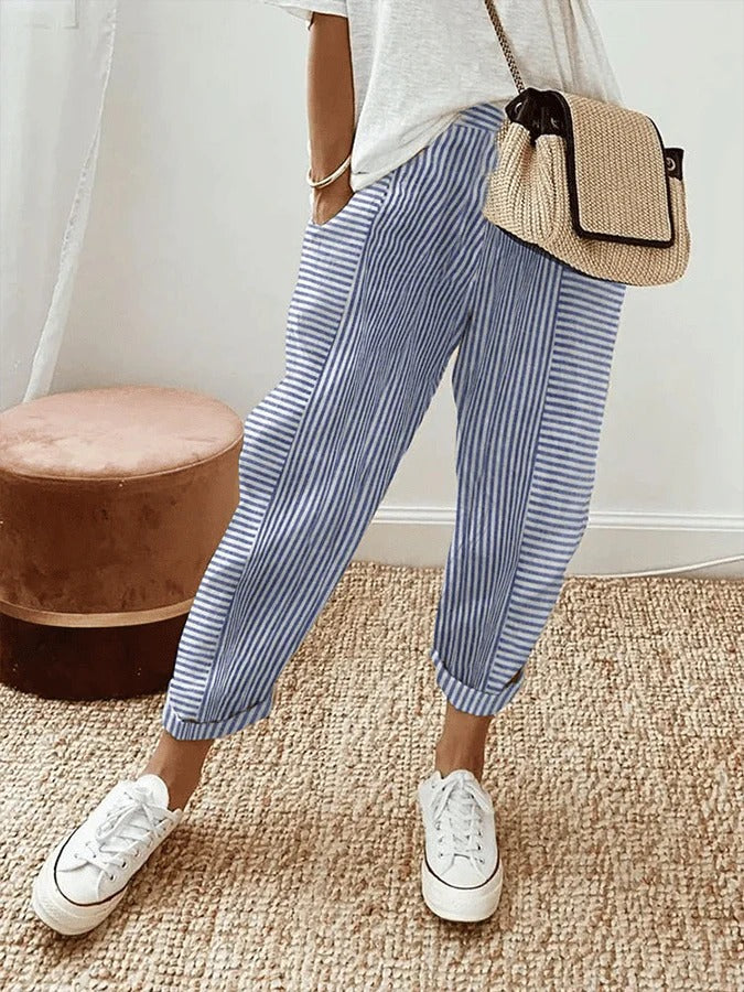 Rosie | Relaxed Striped Summer Pants