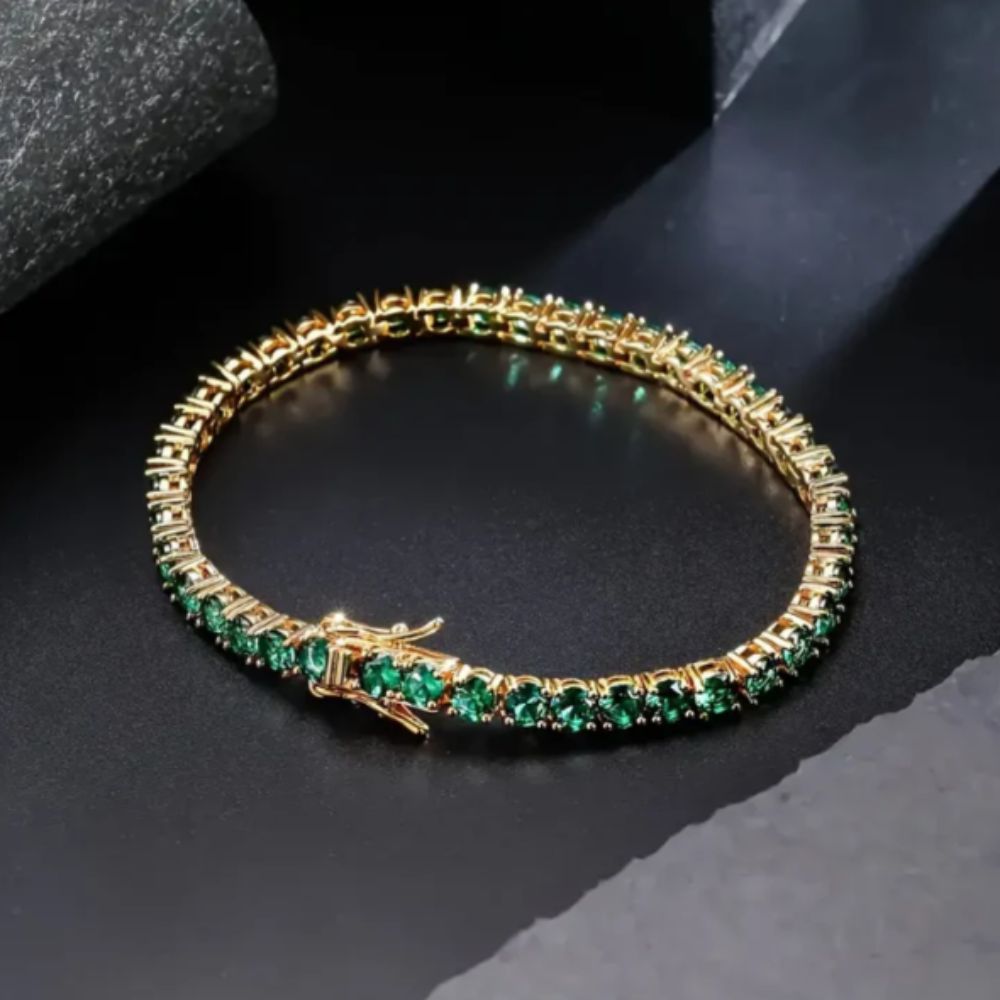 Aliona | Emerald Gold Bracelet