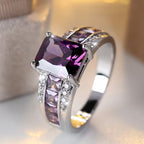 Irène | Silver Amethyst Channel-Set Ring