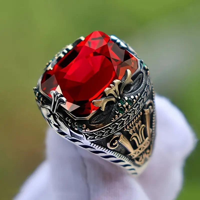 Rowena | Ruby Signet Ring