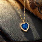 Margot | Gold Sapphire Heart Necklace