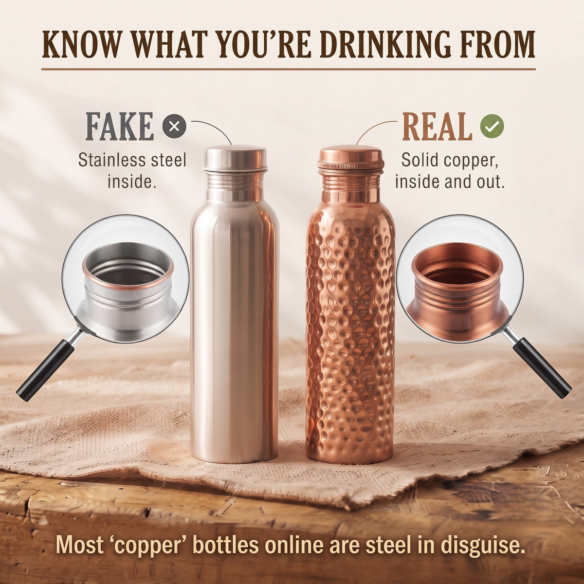 Patricia's Copper Water Bottle