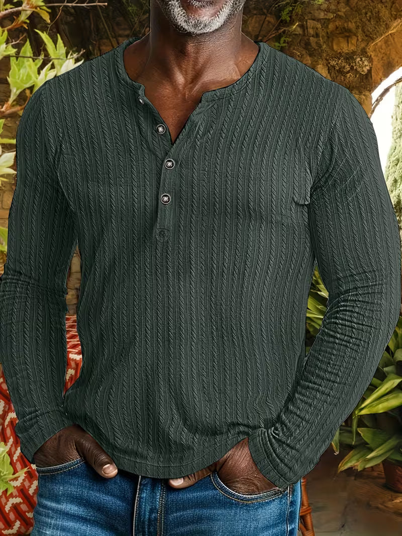 Dominic | Stylish Textured Button Up Shirt