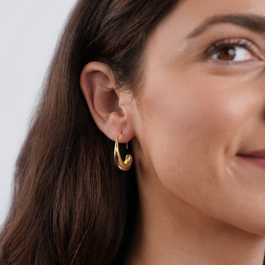 Kira | Drop Hoop Earrings