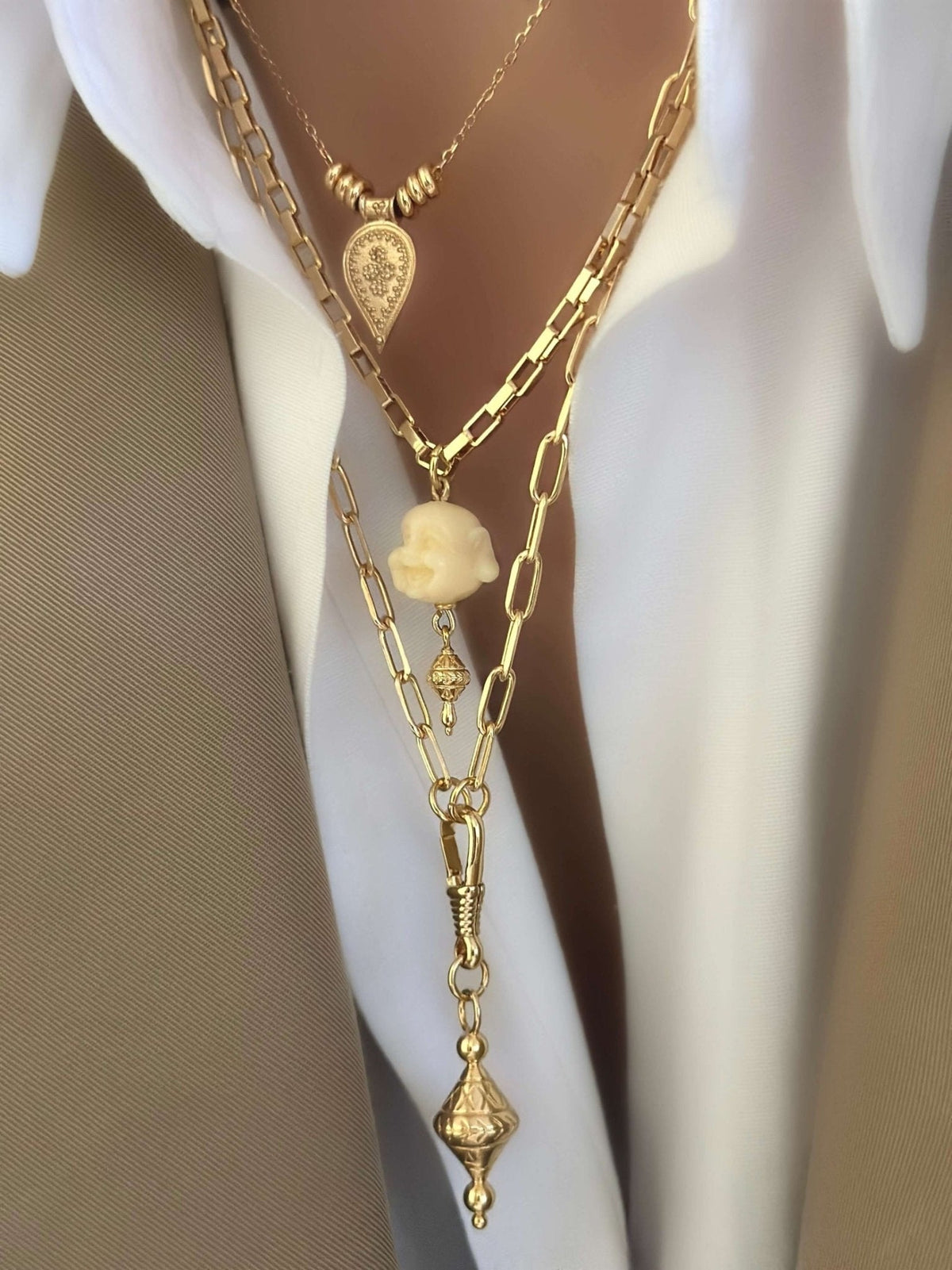 Tibet | Long Cone Necklace