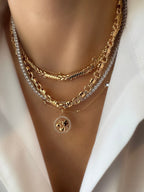 Classic Riviere Necklace (3mm) (925 Silver)