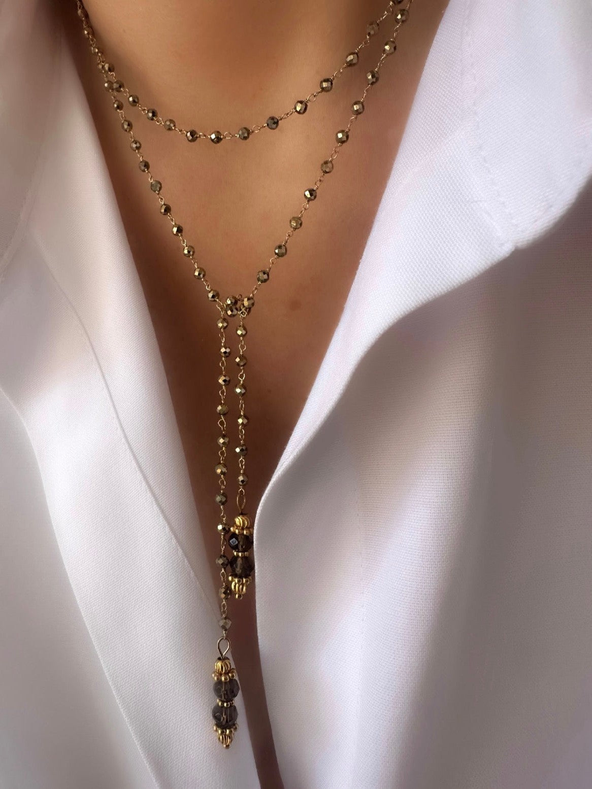 Pirite | Pyrite & Quartz Necklace