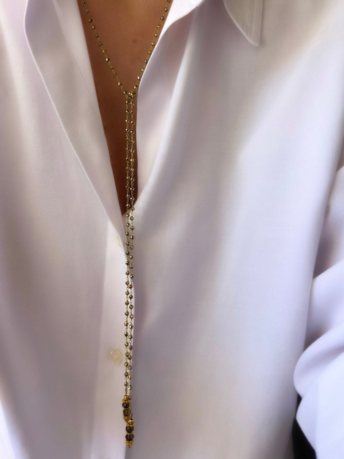 Pirite | Pyrite & Quartz Necklace