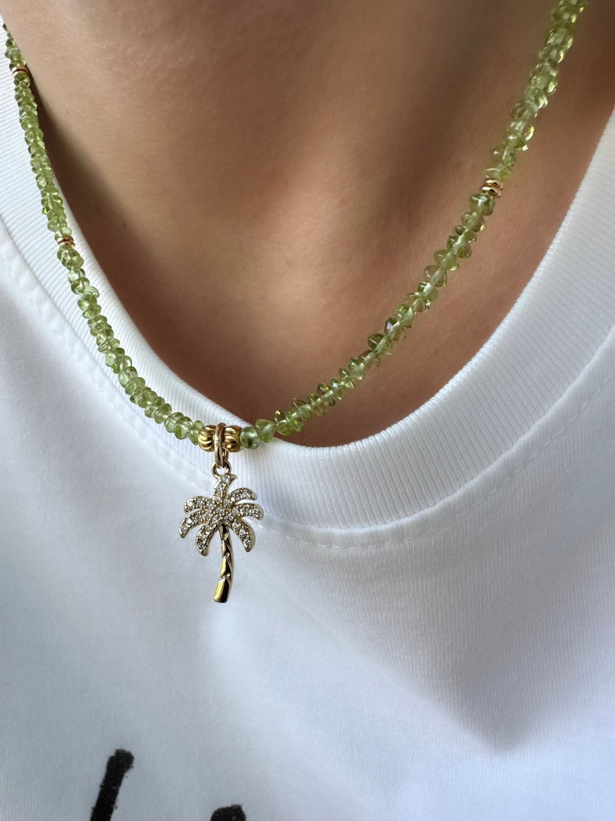 Palm Necklace (Peridot)