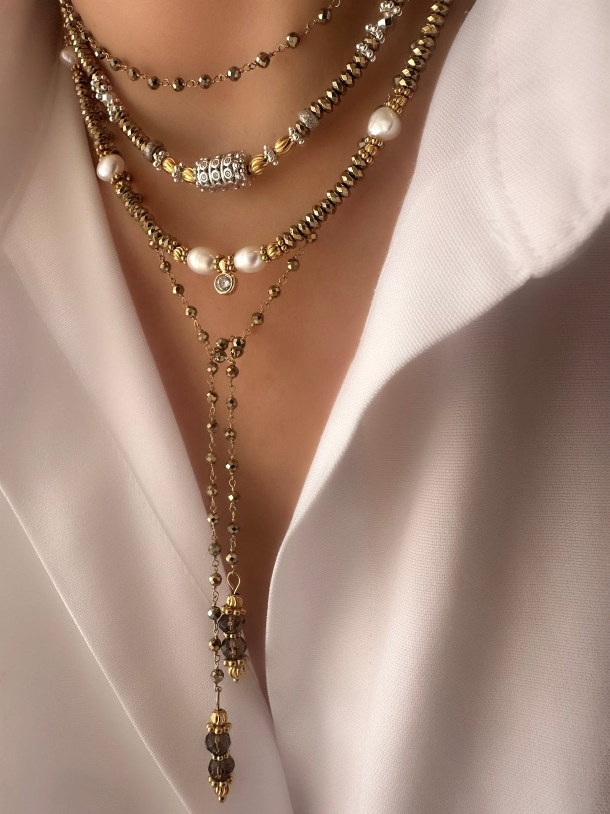 Pyrite Strong Necklace (925 Silver and Pyrite)