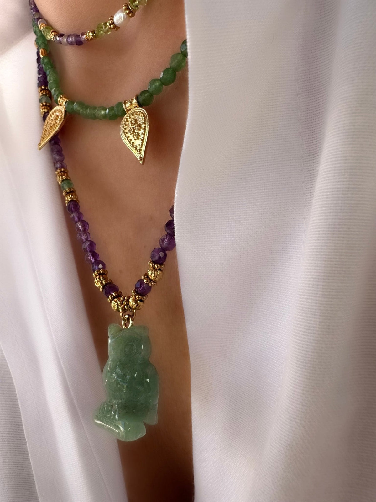 Gufo | Owl Stone Necklace