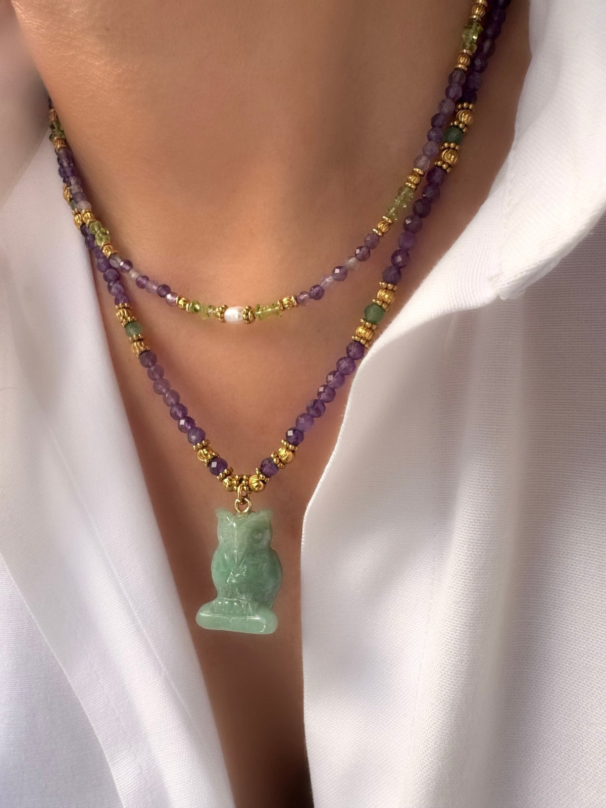 Gufo | Owl Stone Necklace
