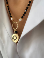 Regina | Onyx Heart Necklace